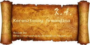 Keresztessy Armandina névjegykártya